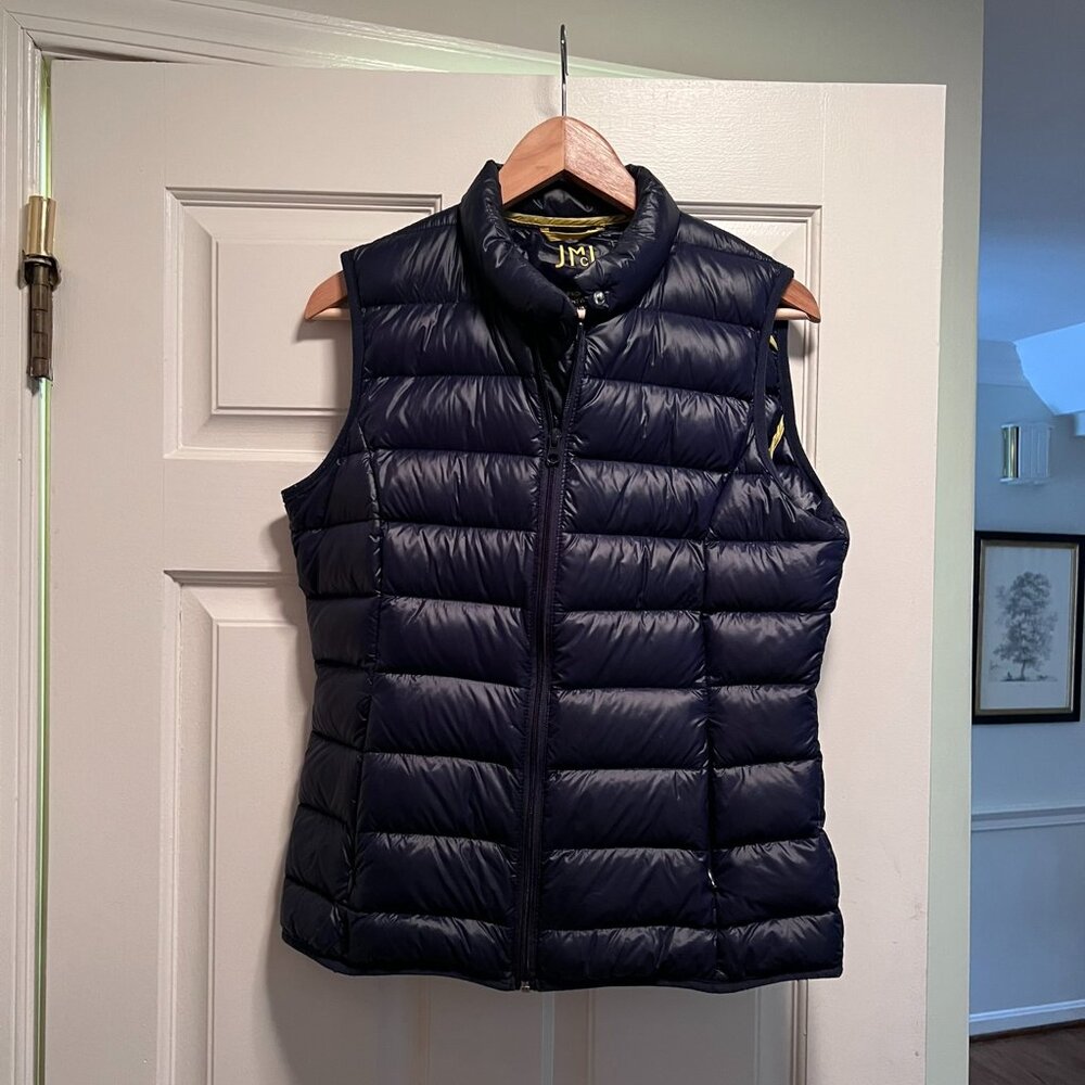 J Mclaughlin Lumi Goose Down Packable Vest Navy Blue